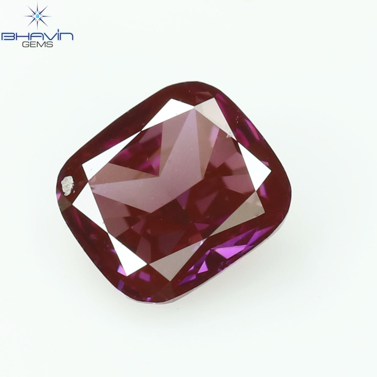 0.17CT、クッションダイヤモンド、ピンク色、VVS1クラリティ