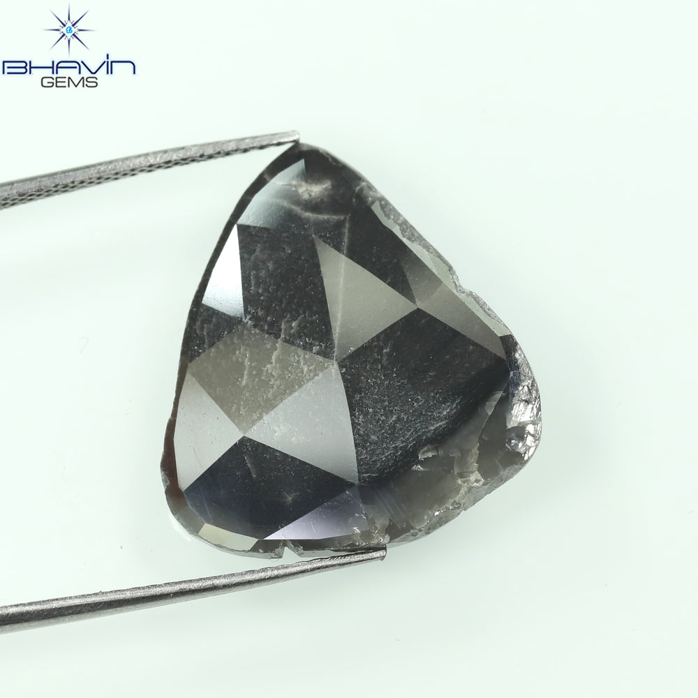 8.58 CT Pear Slice Shape Natural Diamond Gray Color I3 Clarity (22.00 MM)
