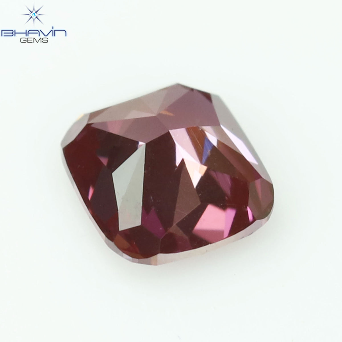 0.17CT、クッションダイヤモンド、ピンク色、VVS1クラリティ
