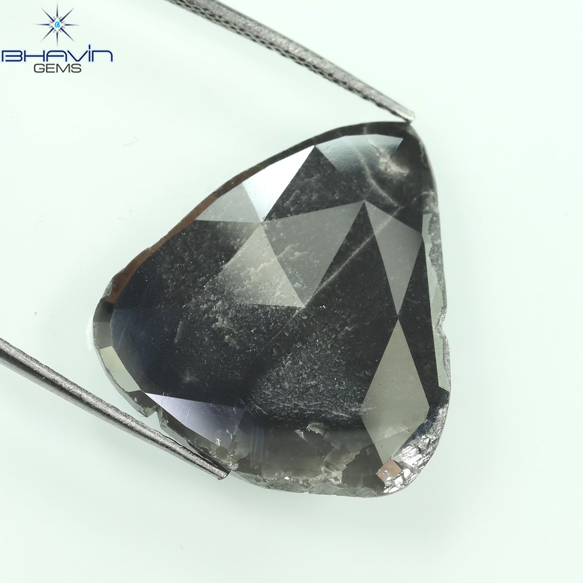 8.58 CT Natural Pear Slice Diamond Gray Color Clarity I3 (22.00 MM)