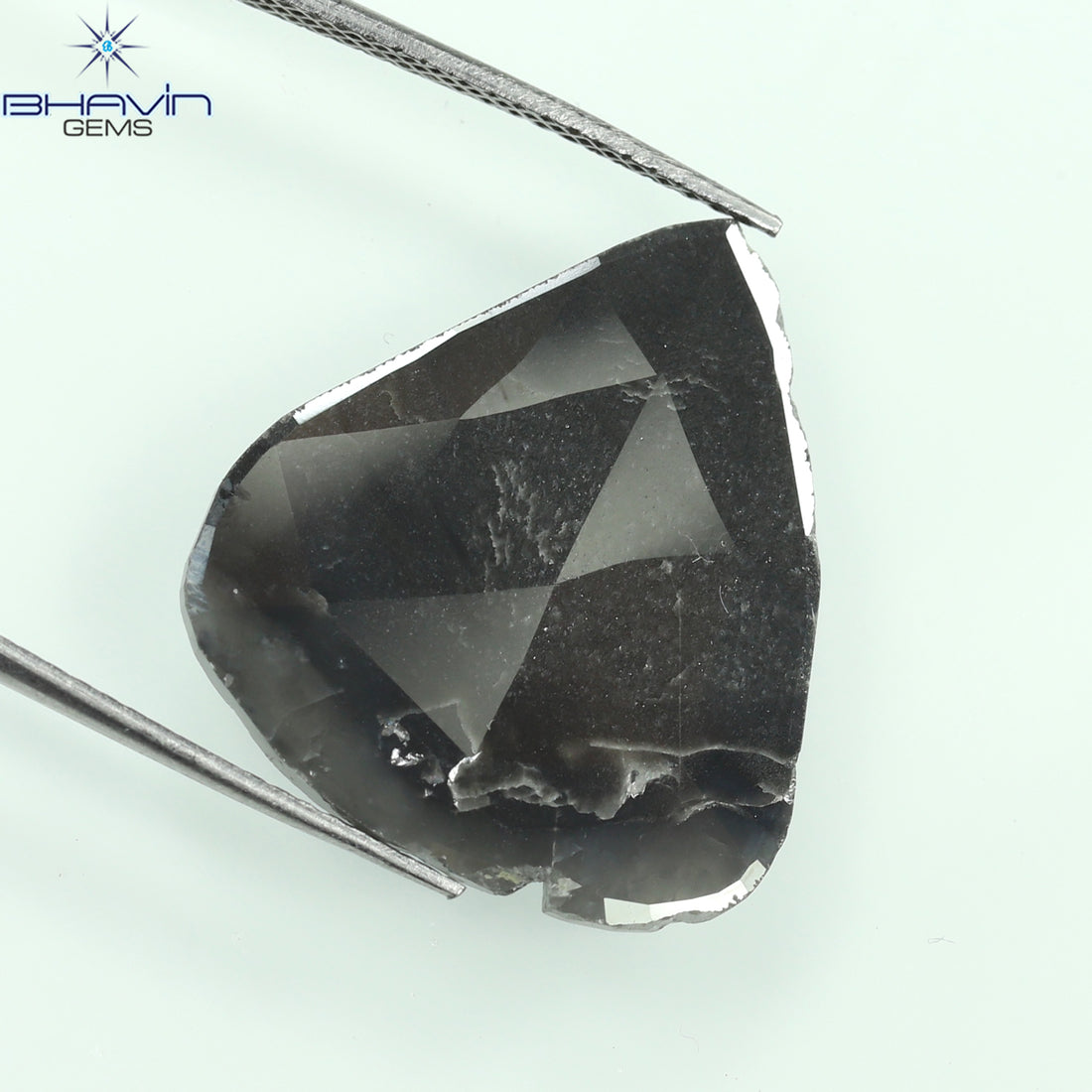 7.28 CT Natural Pear Slice Diamond Gray Color Clarity I3 (22.00 MM)