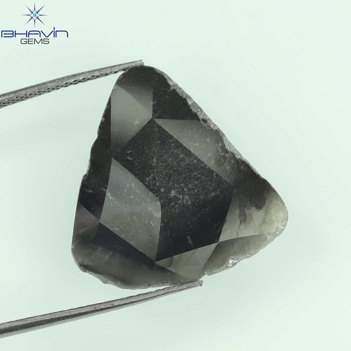 6.75 CT Natural Pear Slice Diamond Gray Color Clarity I3 (21.00 MM)