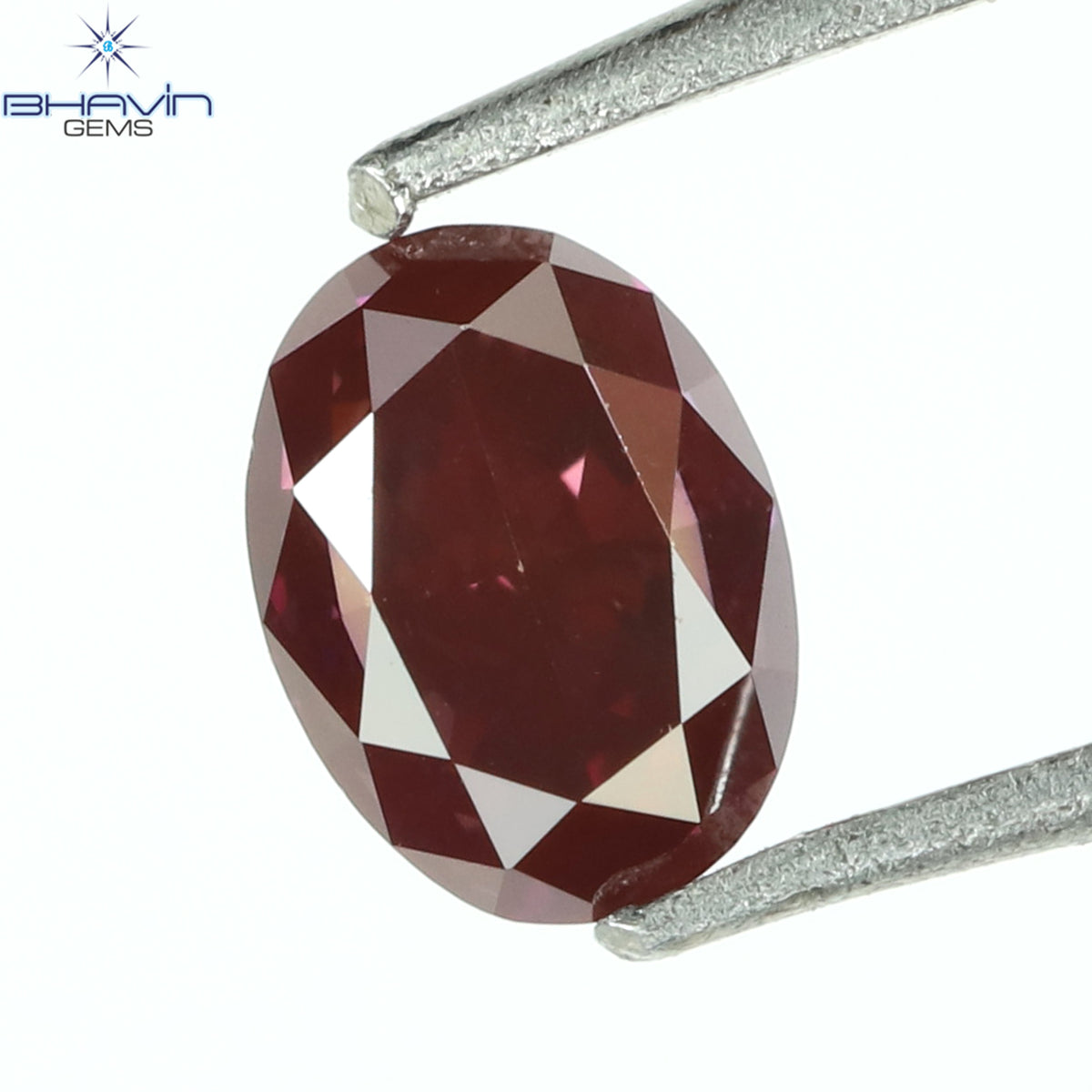 0.26 CT Oval Natural Diamond Enhanced Vivid Pink Color Clarity VS1 (4.15 MM)