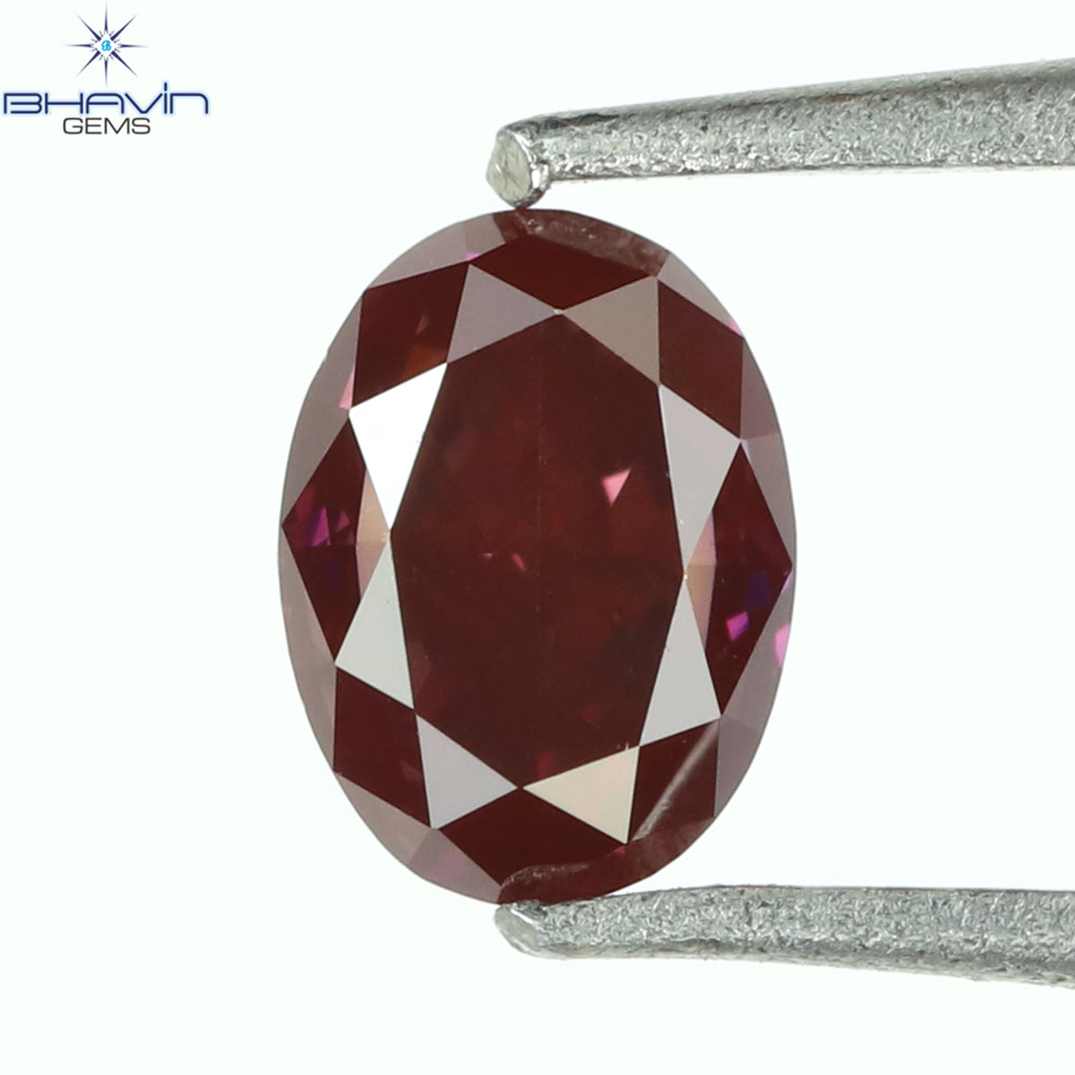 0.26 CT Oval Natural Diamond Enhanced Vivid Pink Color Clarity VS1 (4.15 MM)
