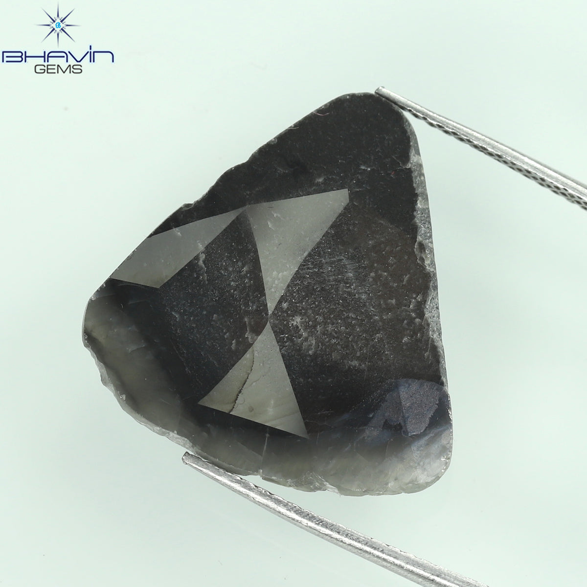 6.75 CT Natural Pear Slice Diamond Gray Color Clarity I3 (21.00 MM)