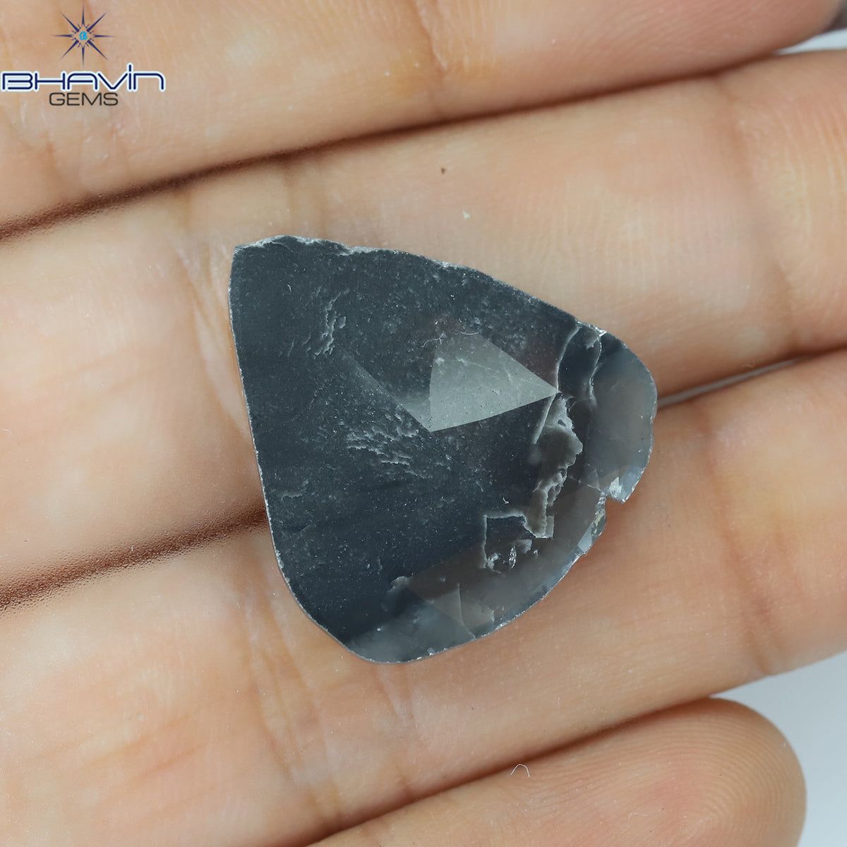 7.28 CT ペア スライス シェイプ ナチュラル ダイヤモンド グレー カラー I3 クラリティ (22.00 MM)