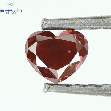 0.25 CT、ハート ダイヤモンド、ピンク色、VS1 クラリティ