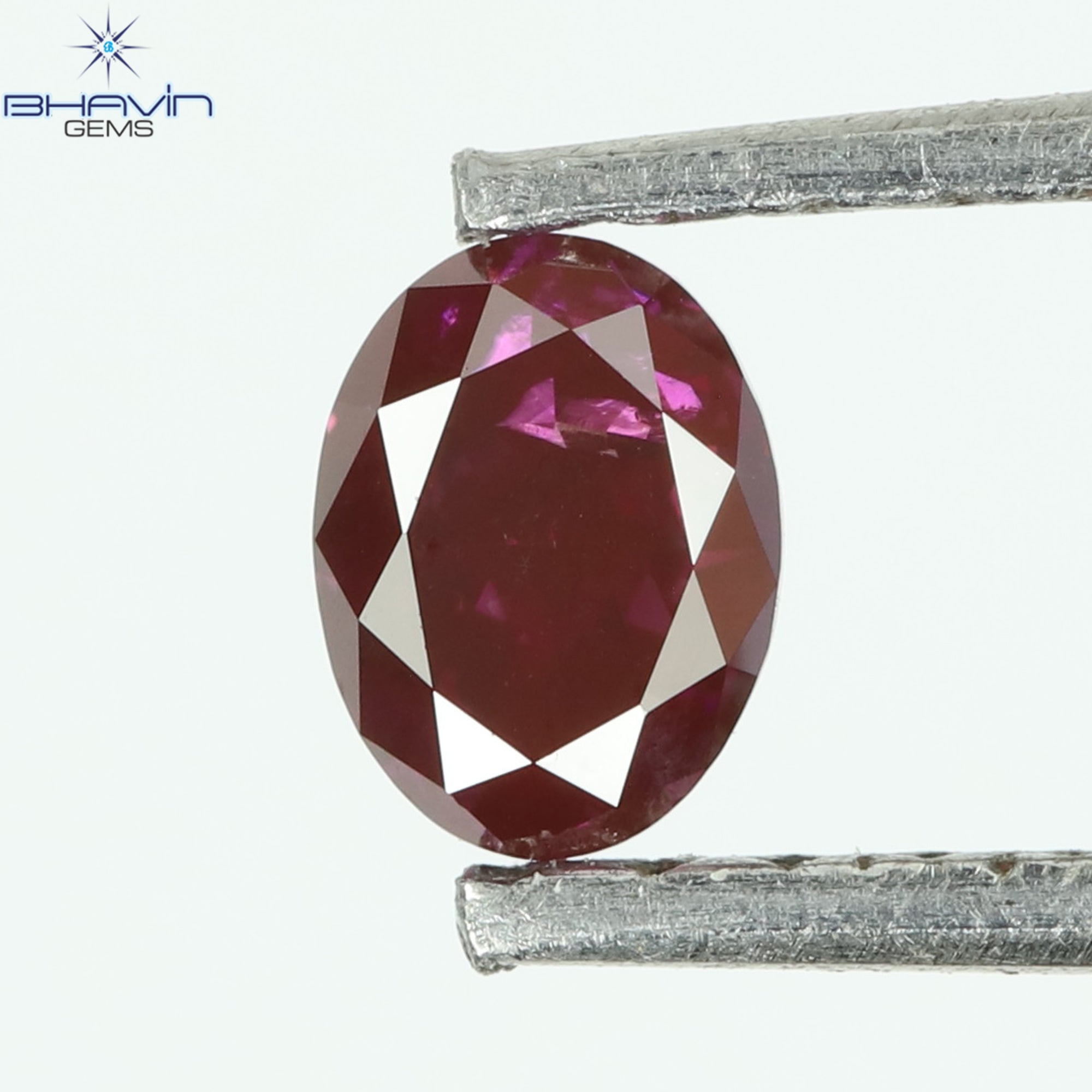0.20 CT, Oval Diamond, Vivid Pink Color, Clarity SI2