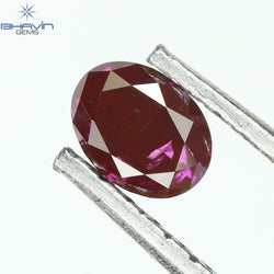 0.20 CT, Oval Diamond, Vivid Pink Color, Clarity SI2