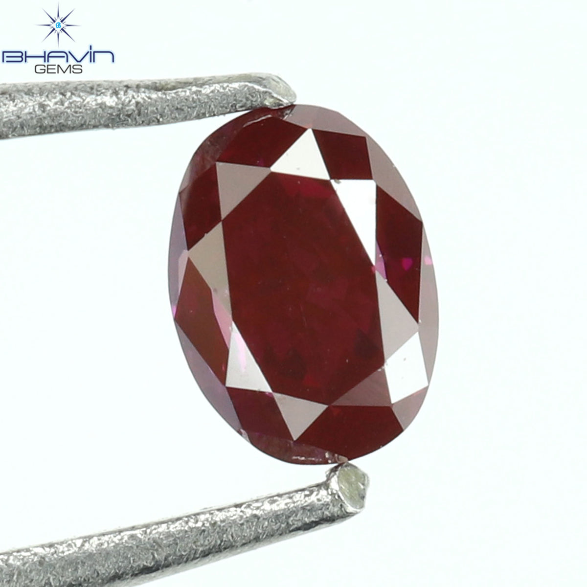 0.14 CT Oval Natural Diamond Enhanced Vivid Pink Color Clarity VS1 (3.42 MM)