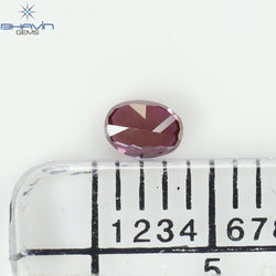 0.14CT、オーバルダイヤモンド、ビビッドピンクカラー、VS1クラリティ