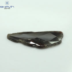 4.61 CT Slice Shape Natural Diamond Brown Gray Color I3 Clarity (22.50 MM)