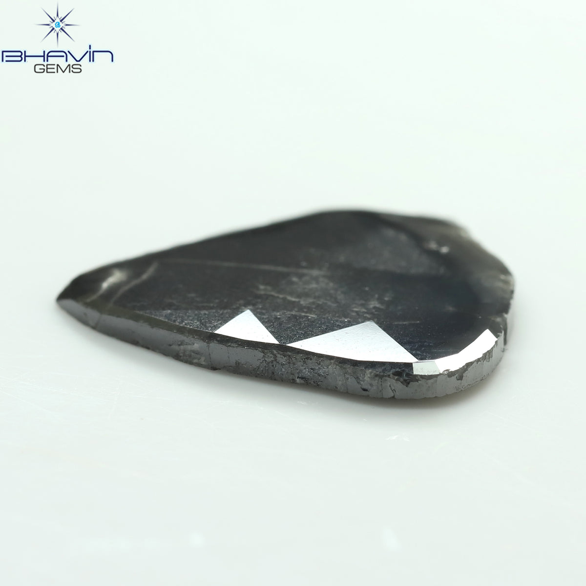 8.58 CT Natural Pear Slice Diamond Gray Color Clarity I3 (22.00 MM)