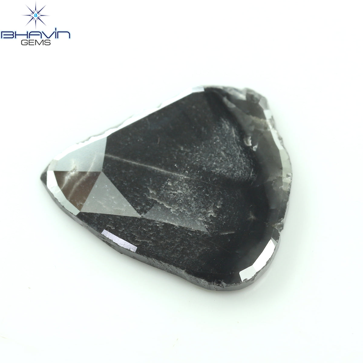 8.58 CT Natural Pear Slice Diamond Gray Color Clarity I3 (22.00 MM)