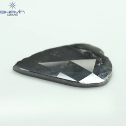 7.28 CT Pear Slice Shape Natural Diamond Gray Color I3 Clarity (22.00 MM)