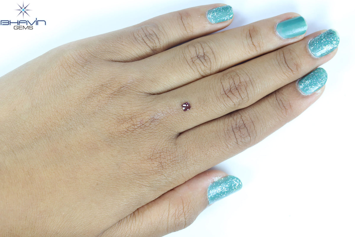0.17CT、クッションダイヤモンド、ピンク色、VVS1クラリティ