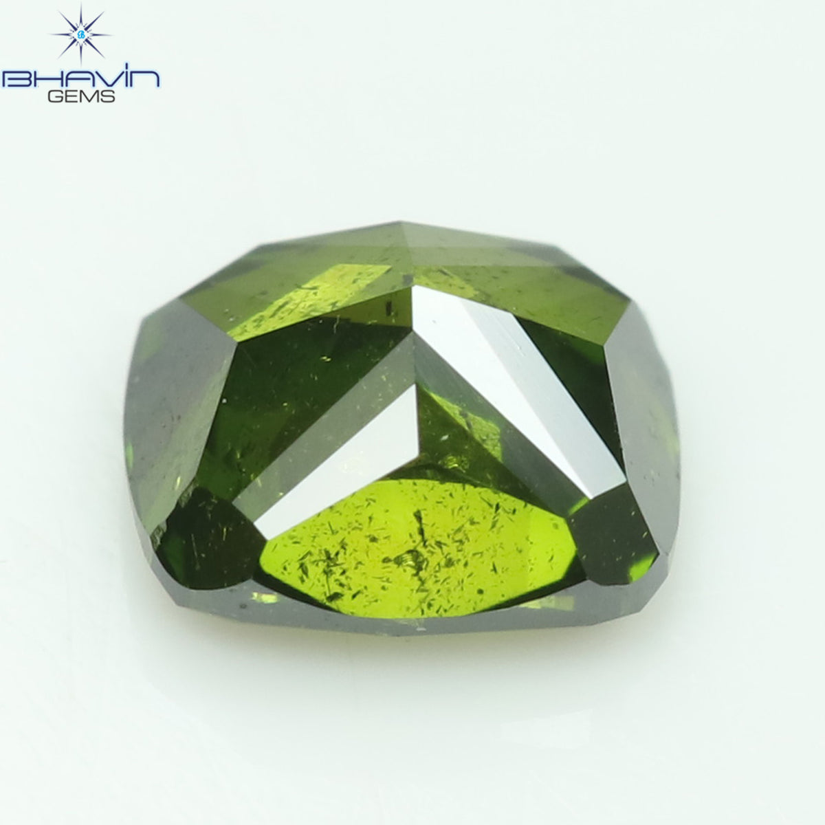 0.30CT、クッションダイヤモンド、グリーンカラー、クラリティSI2
