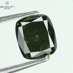 0.30CT、クッションダイヤモンド、グリーンカラー、クラリティSI2