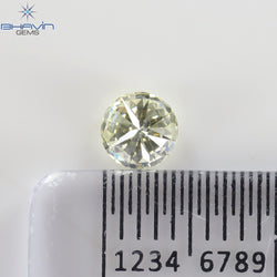 0.32 CT、ラウンド シェイプ ナチュラル ダイヤモンド ホワイト (M) カラー、I1 クラリティ (4.36 MM)