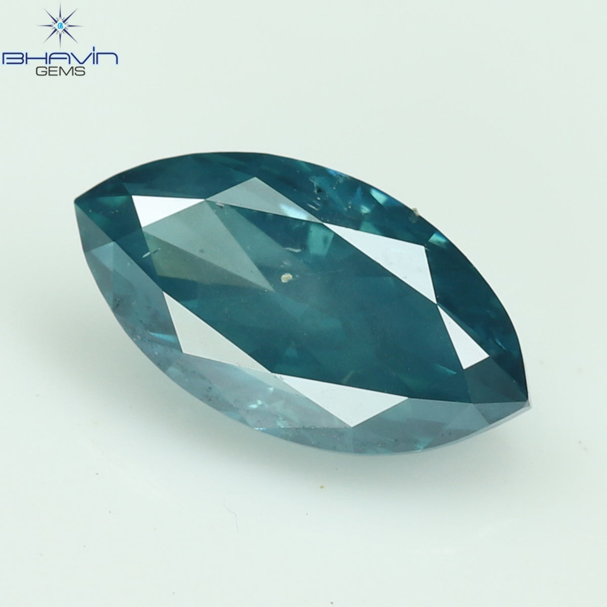 0.52ct、マーキスダイヤモンド、グリーンカラー、ブルーカラー、クラリティ SI1