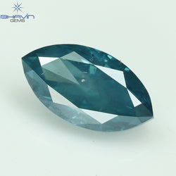 0.52 CT, Marquise Diamond, Green Color, Blue Color ,Clarity SI1
