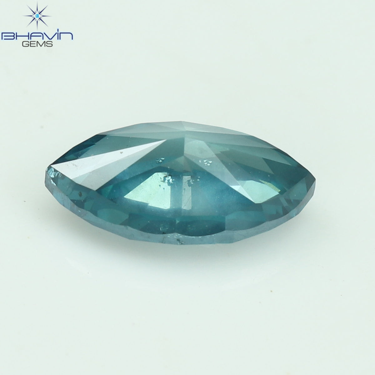 0.52ct、マーキスダイヤモンド、グリーンカラー、ブルーカラー、クラリティ SI1