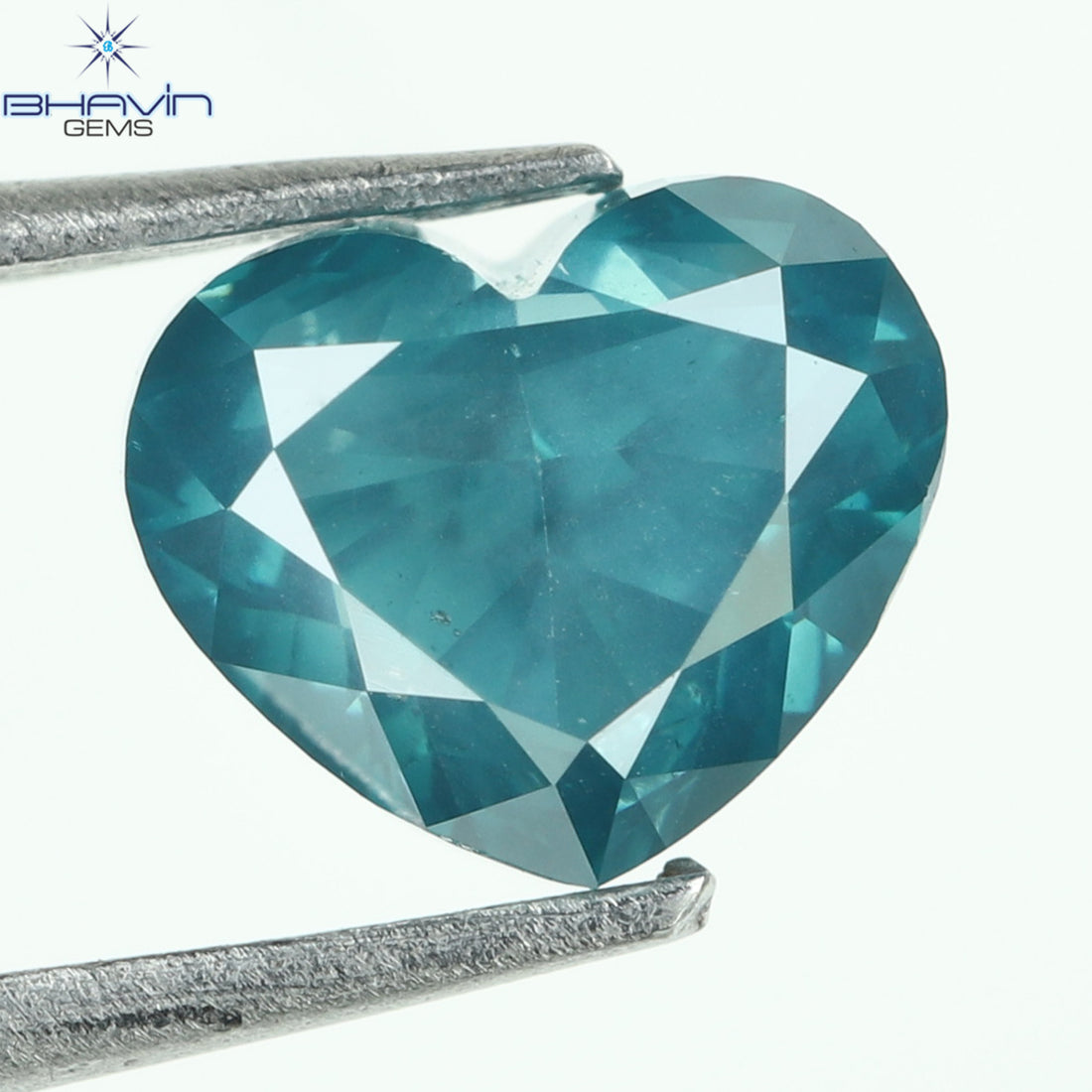 0.77ct、ハートダイヤモンド、グリーンカラー、ブルーカラー、クラリティSI2