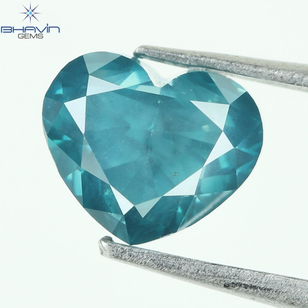 0.77ct、ハートダイヤモンド、グリーンカラー、ブルーカラー、クラリティSI2