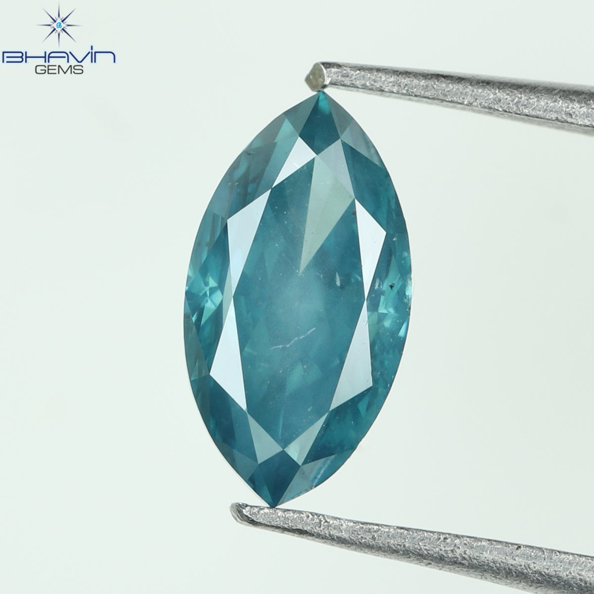 0.52ct、マーキスダイヤモンド、グリーンカラー、ブルーカラー、クラリティ SI1