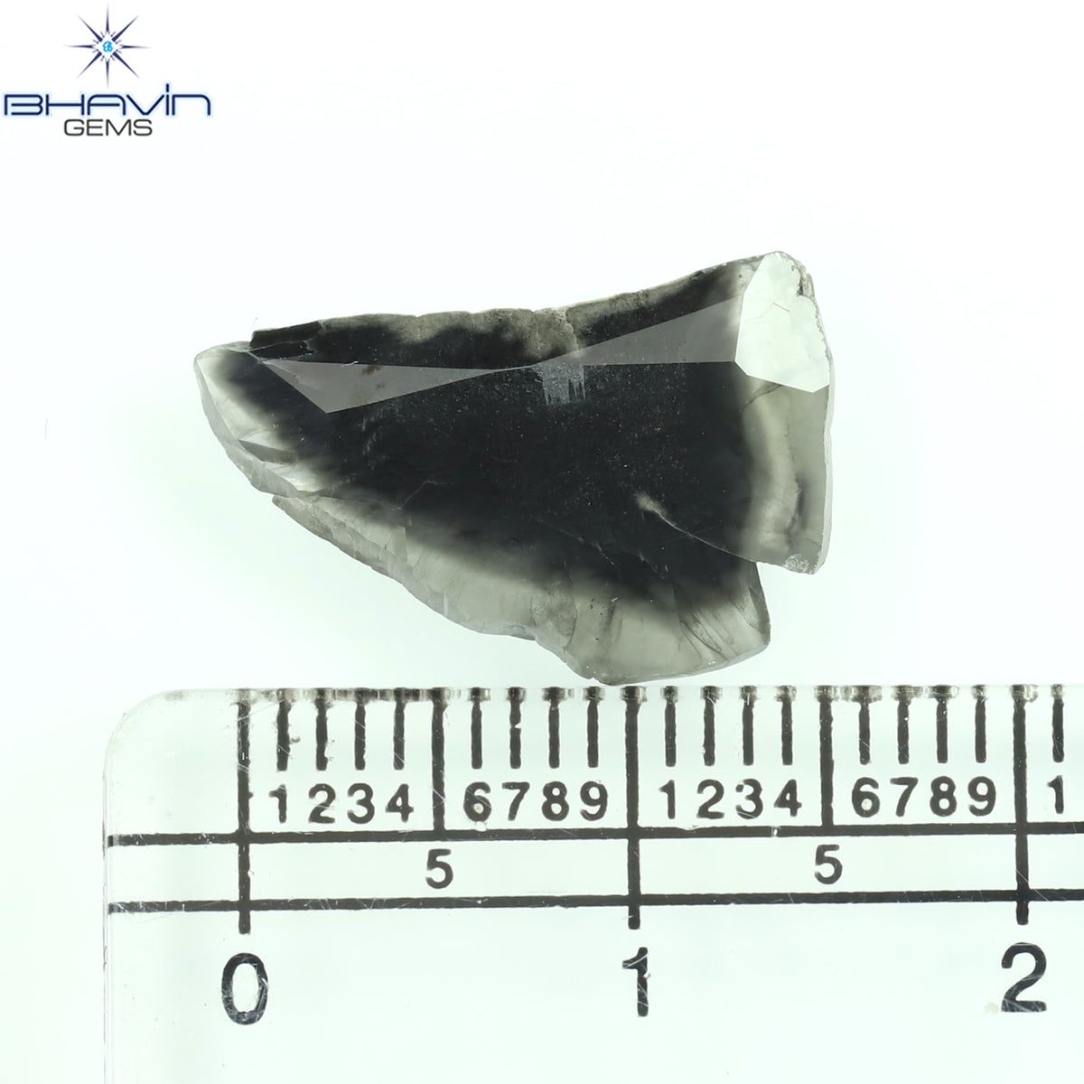2.16 CT Natural Slice Diamond Salt And Pepper Color Clarity I3 (17.12 MM)