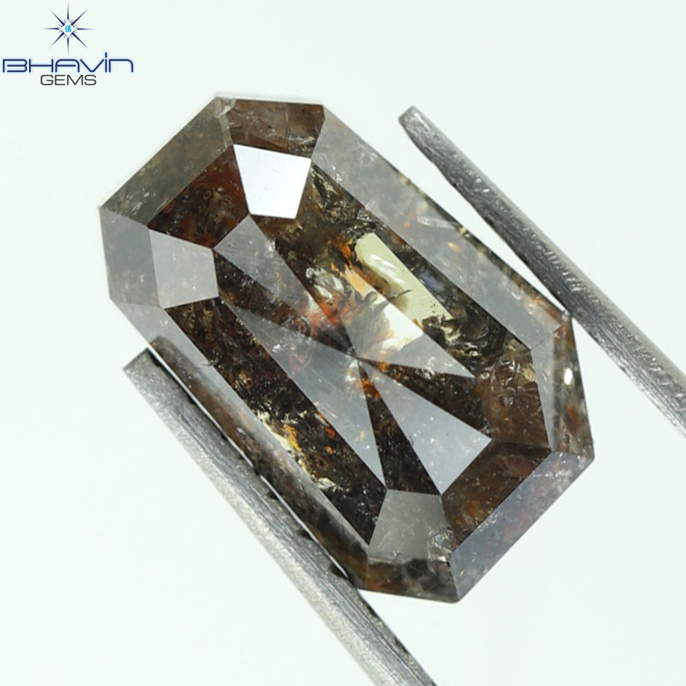 2.28 CT, Shield Shape Salt and Pepper Color Diamond Natural Loose Diamond,Color I3,( 8.10 MM)