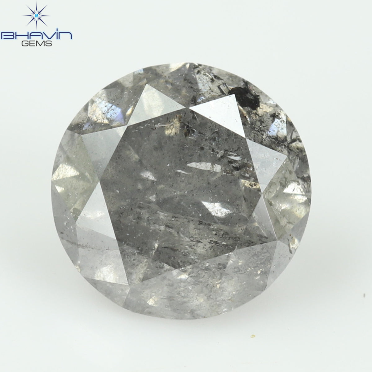 0.93 CT Round Natural Diamond Salt And Pepper Color Clarity I3 (4.01 MM)