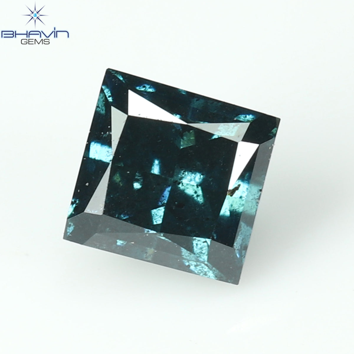0.19 CT、プリンセス ダイヤモンド、ブルー カラー クラリティ SI2