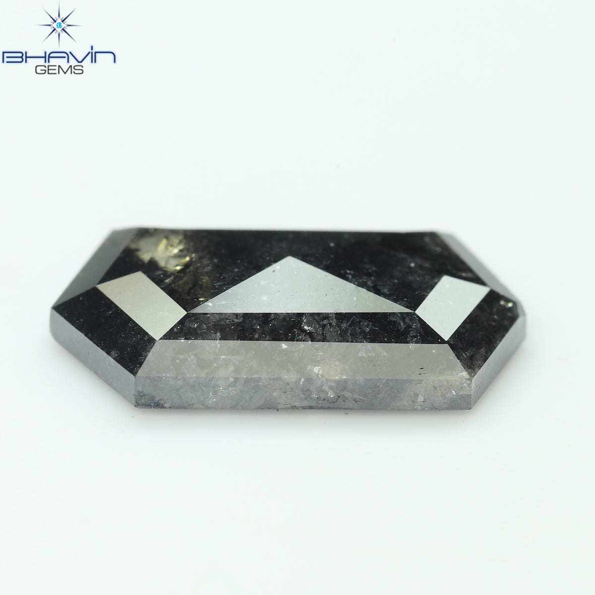 4.72 CT 六角形ダイヤモンド ソルト＆ペッパーカラー 天然ダイヤモンド クラリティ I3