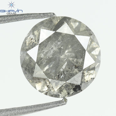 0.93 CT, Round Diamond, Salt And Pepper Color, Clarity I3