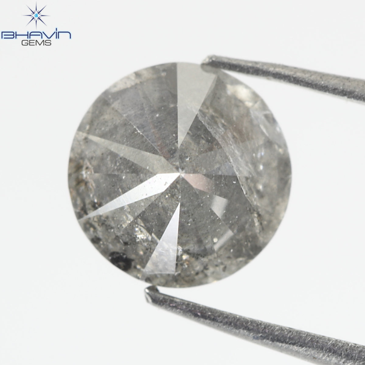 0.93 CT Round Natural Diamond Salt And Pepper Color Clarity I3 (4.01 MM)