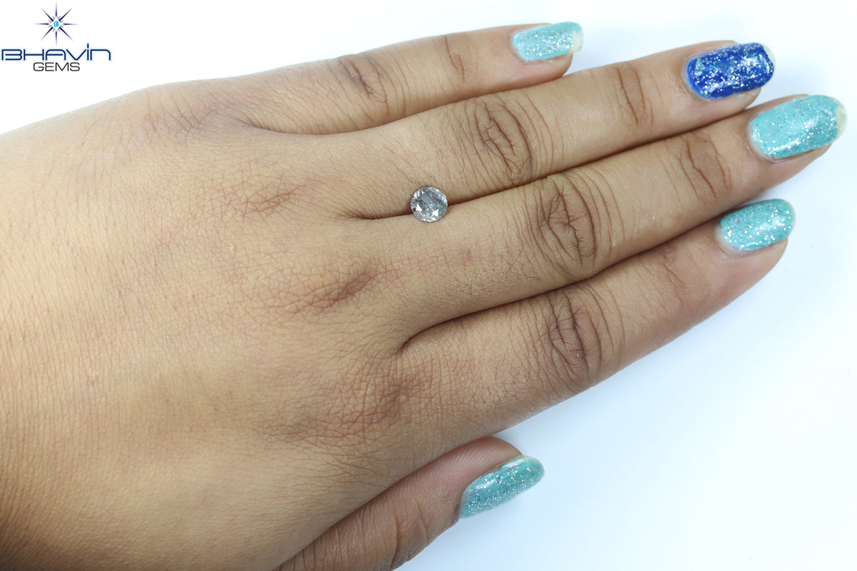 0.93 CT Round Natural Diamond Salt And Pepper Color Clarity I3 (4.01 MM)