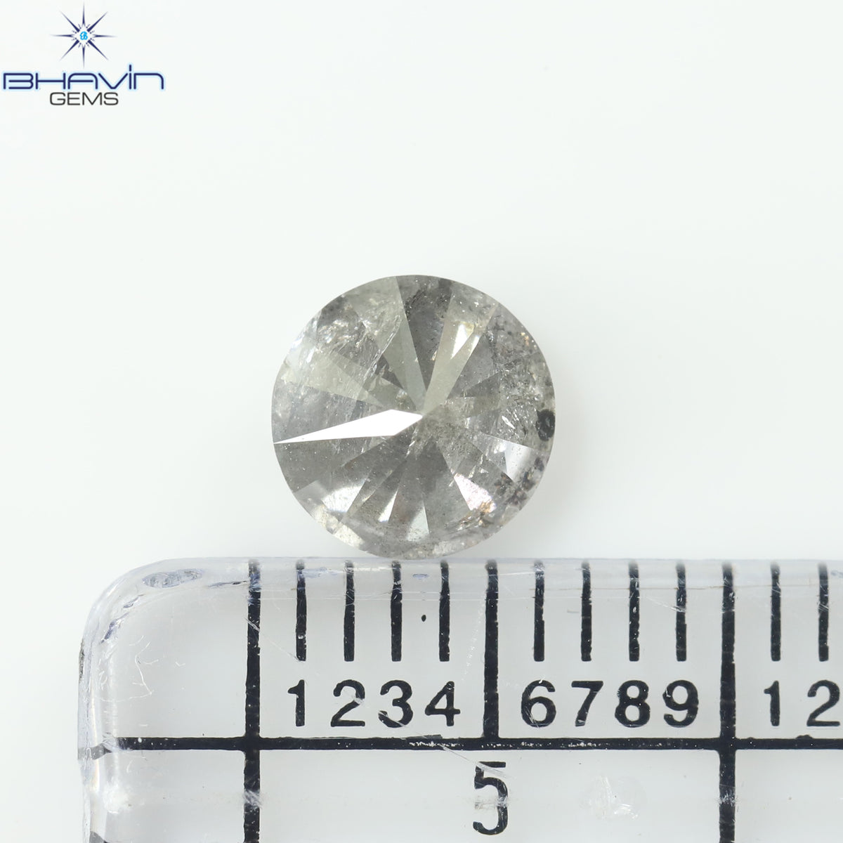 0.93 CT Round Natural Diamond Salt And Pepper Color Clarity I3 (4.01 MM)