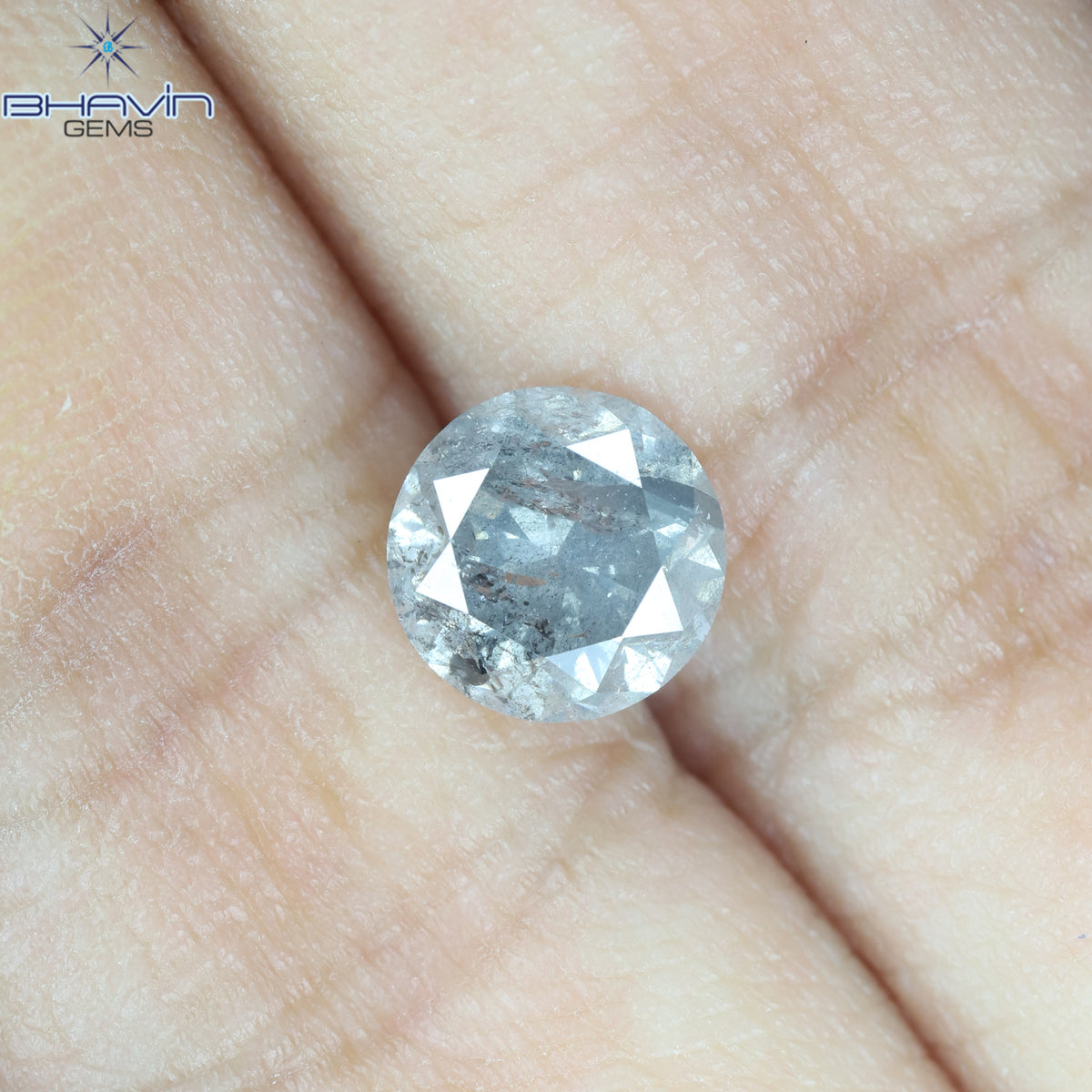 0.93 CT Round Natural Diamond Salt And Pepper Color Clarity I3 (4.01 MM)