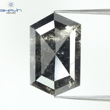 4.72 CT 六角形ダイヤモンド ソルト＆ペッパーカラー 天然ダイヤモンド クラリティ I3