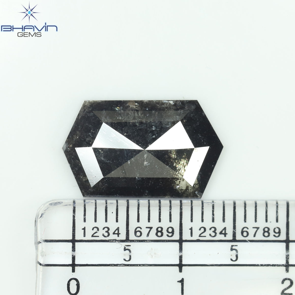 4.72 CT 六角形ダイヤモンド ソルト＆ペッパーカラー 天然ダイヤモンド クラリティ I3
