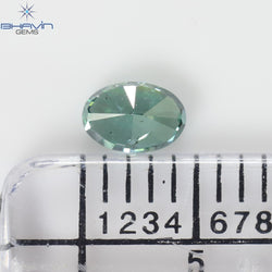 0.28 CT, Oval Diamond, Green Color , Clarity VS2
