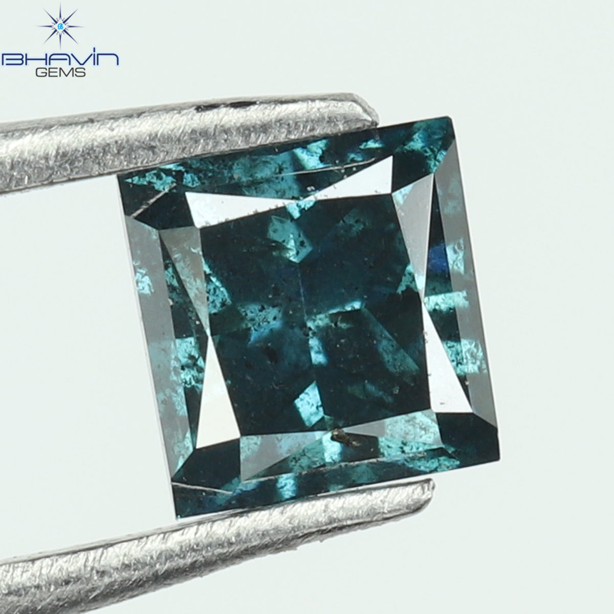0.19 CT、プリンセス ダイヤモンド、ブルー カラー クラリティ SI2