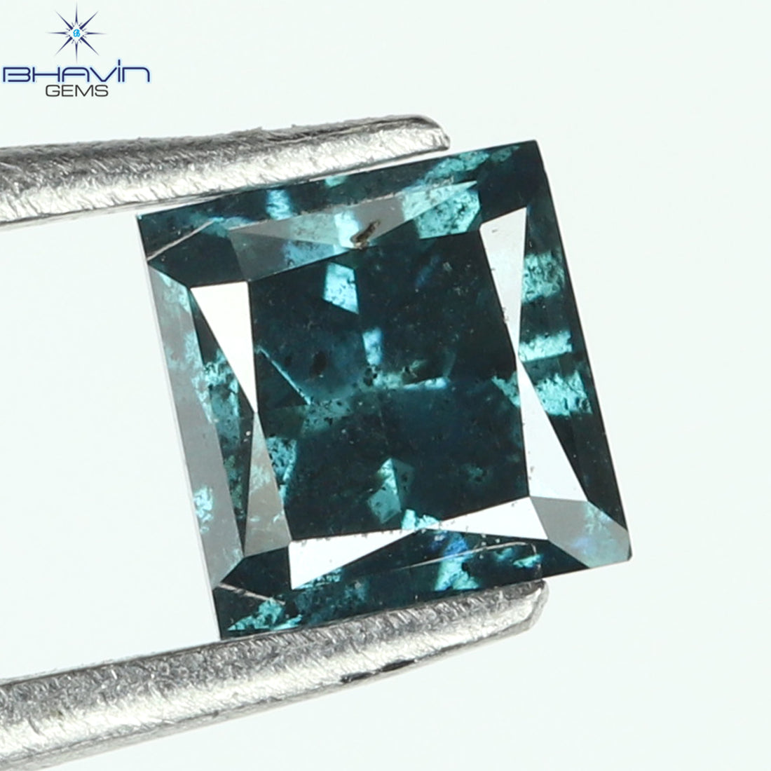 0.19 CT、プリンセス ダイヤモンド、ブルー カラー クラリティ SI2