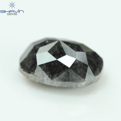 1.56 CT, 0val Shape, Black Gray (Salt And Pepper)Color Loose Diamond, Clarity I3