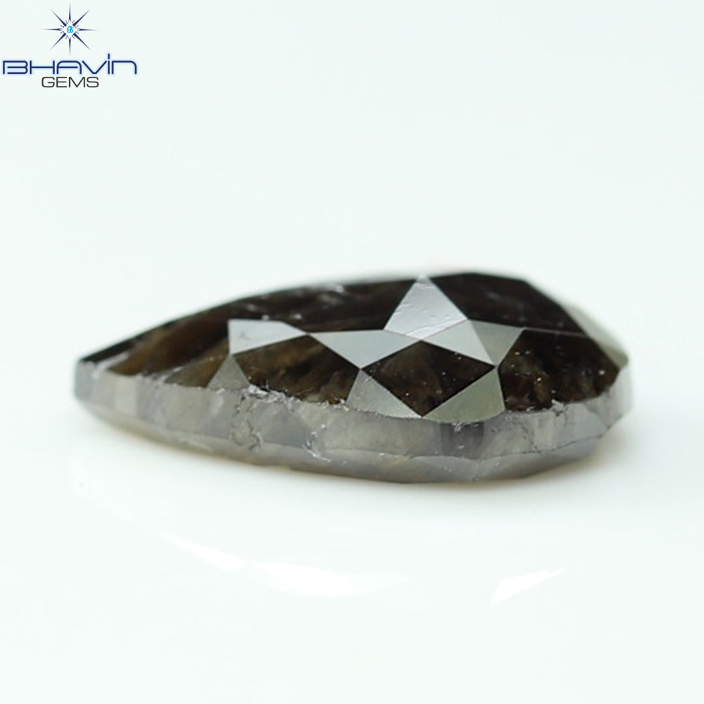 2.24 CT Pear Natural Diamond Dark Brown Color Clarity I3 (10.34 MM)