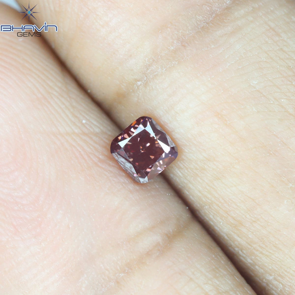 0.30 CT Cushion Natural Diamond Enhanced Pink Color Clarity VS1 (3.48 MM)