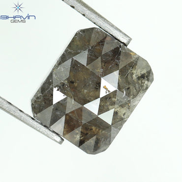 1.76 CT, Cushion Shape Natural loose Diamond Salt And pepper Color,( 7.24 MM)