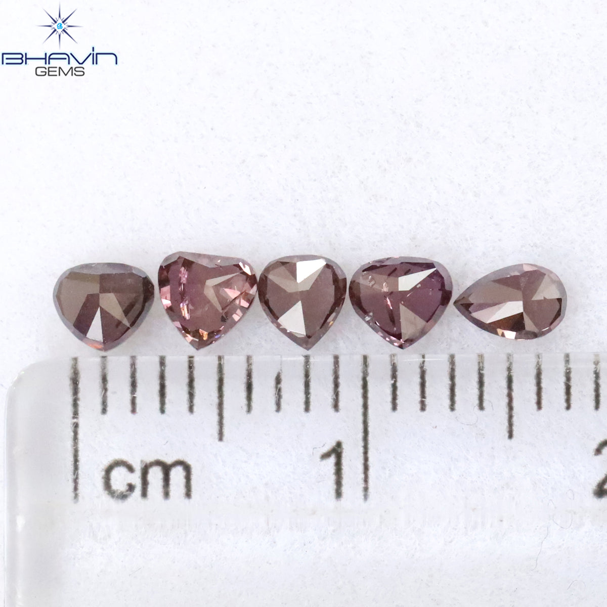0.75 CT/5 Pcs Natural Mix Diamond Enhanced Pink Color Clarity SI2 (4.00 MM)