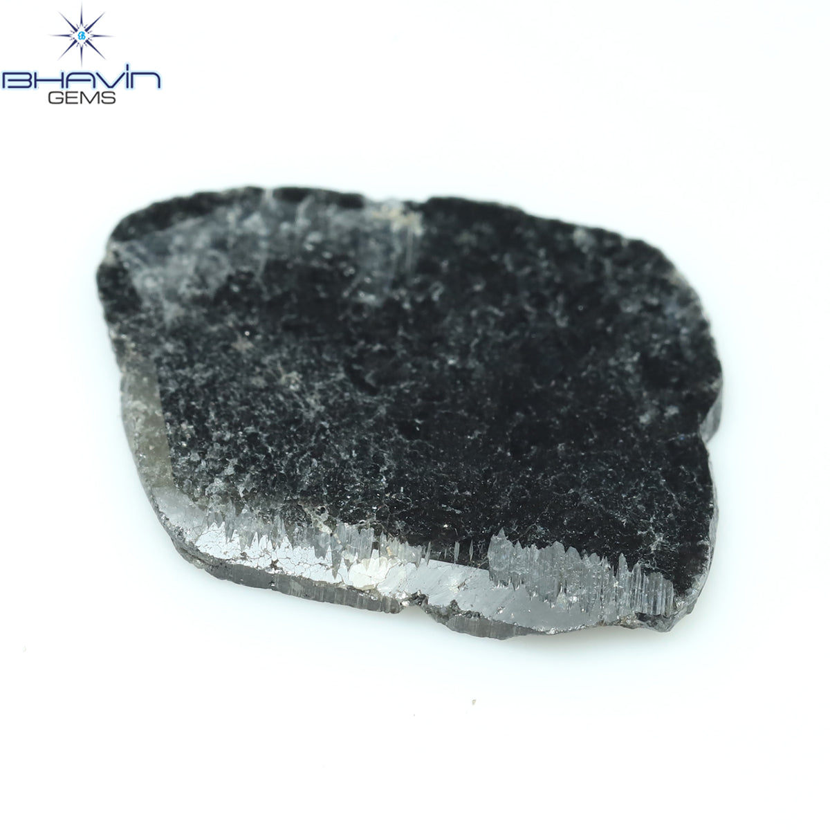 3.18 CT Natural Slice Diamond Black Color Clarity I3 (16.64 MM)